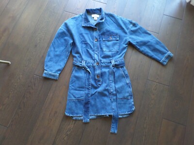 New Latest CURRENT ELLIOT mini blue denim 3/4 sleeves dress, 100% cotton  sz 1