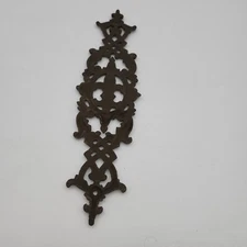 Cast Iron Ornamental Floral Wall Hanging  Fleur Di Lis Design Pediment