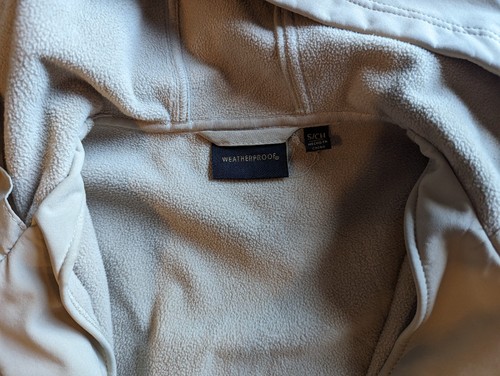 Weatherproof Women's Beige Softshell Hooded Jacket Fleece Lined Size Small - Picture 7 of 20