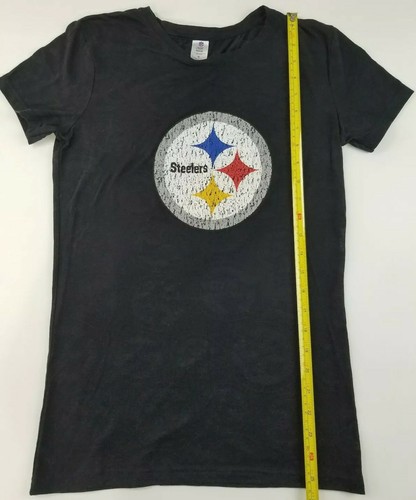 Pittsburgh Steelers NFL for Her Women's black short sleeve shirt Sz. M - Picture 5 of 5