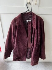 Vintage Suede Outer Edge Burgundy Belted Jacket Size 12