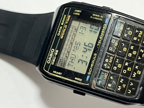 vintage digital Casio DBC-62 Data Bank series calculator, world time 1985 - Picture 2 of 15