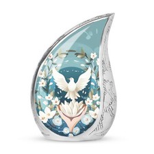 Mini White Dove Cremation Urn For Human Ashes - Small Urns For Human Ashes