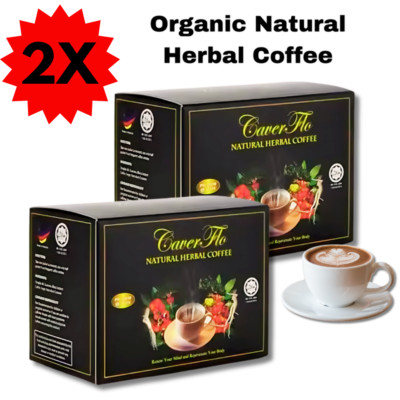 [2 Boxes] Organic Coffee 10 Sachets Natural Herbal Boost Stamina Free Shipping