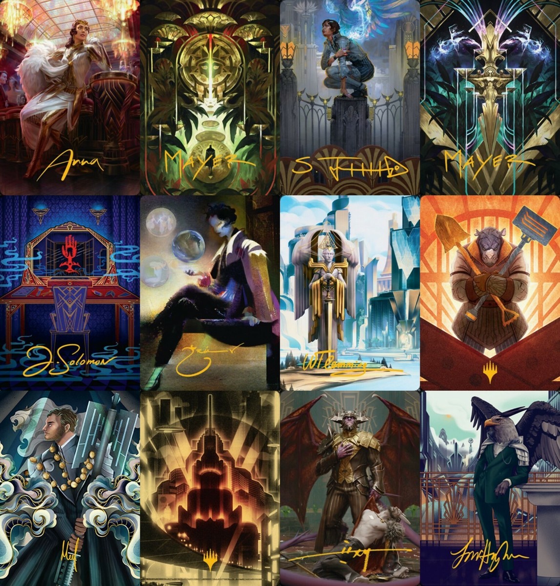 MTG Streets of New Capenna Art Series GOLD-STAMP SIGNATURE Cards