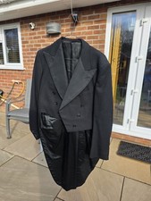 Vintage Black Wool Double Breasted Tail Coat Collectable