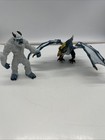 Schleich Blue & White Eldrador Dragon Flyer 2014 & Ice Monster 2017