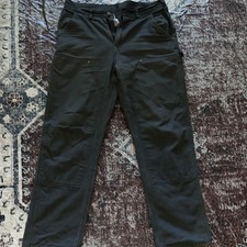 Carhartt Men's Olive Canvas Dungaree Fit Workwear Pants Cotton 32x32