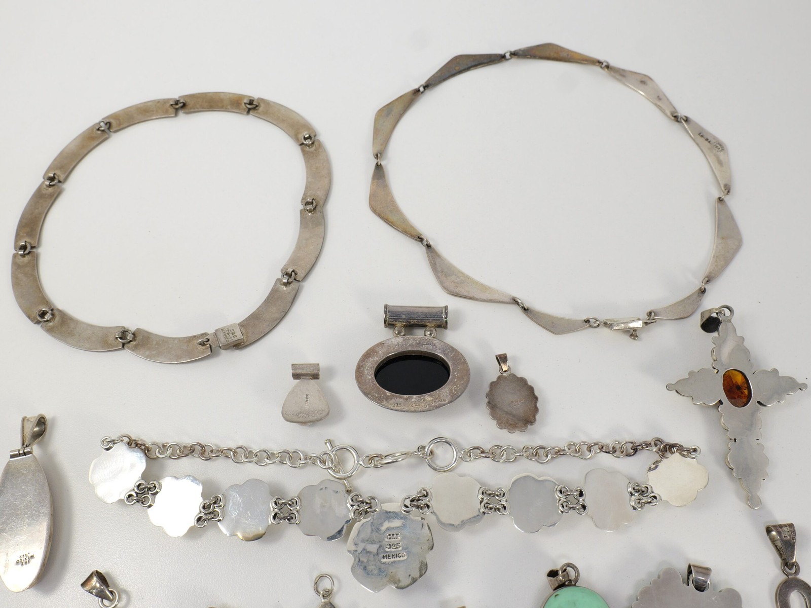 16pc Assorted Mexico Sterling Silver Pendants (13… - image 11