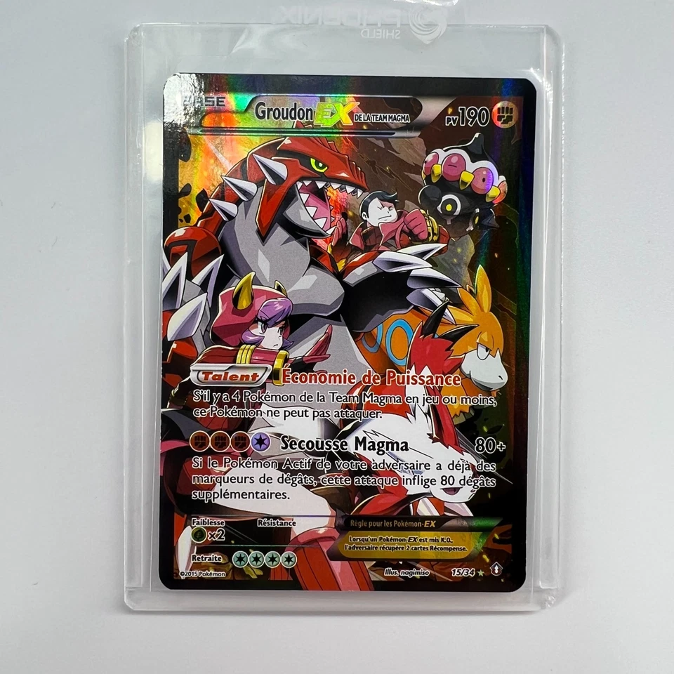 Groudon EX de la Team Magma 15/34 Full Art FA Carte Pokémon XY Double Danger - Photo 3/4