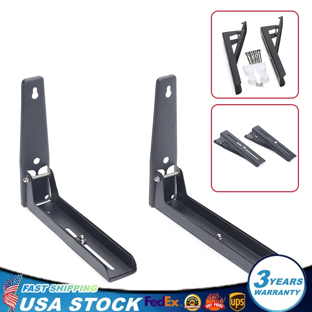 2PCS Foldable Stretch Oven Rack Microwave Oven Stand Kitchen Wall Mount Rack