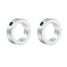 2-Pack 1-1/8"/28mm Bore Shaft Collar Zinc Plated Set Screw Style Silver
