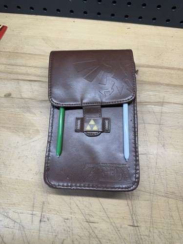 Legend of Zelda Nintendo 3DS Faux Leather Travel Case W/ Two Stylus 