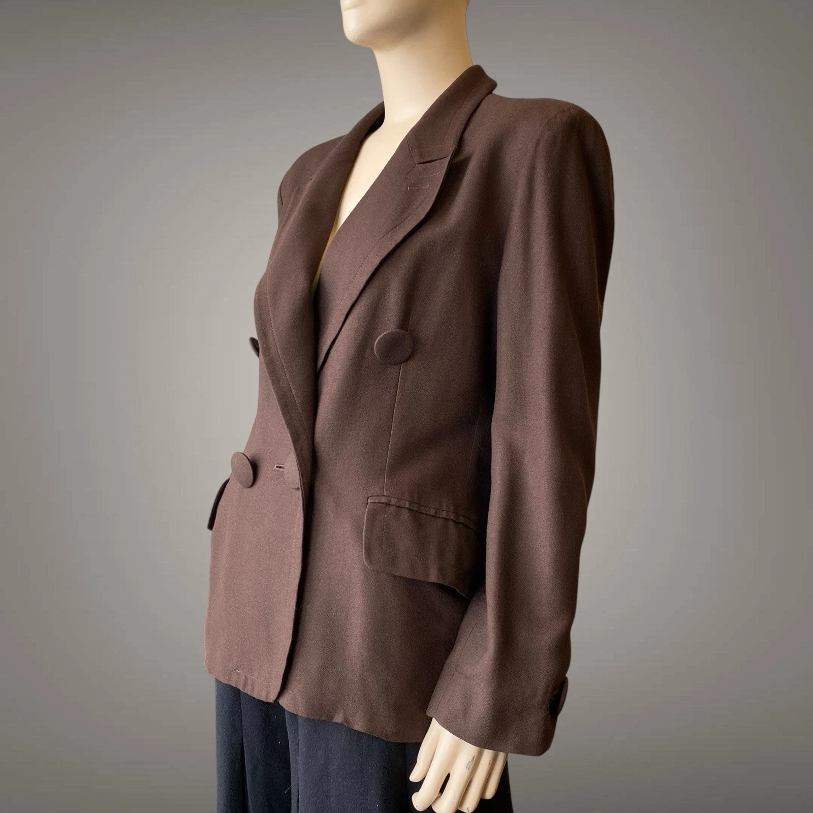 Giacca blazer Moschino vintage anni 90 donna marrone taglia 46 L XL