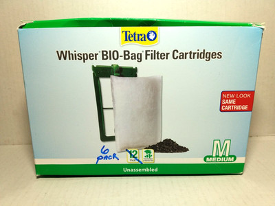 Tetra Whisper Bio-Bag Filter Aquarium Cartridges Medium Filter 6 Pack ~ New