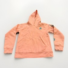 Carhartt Girls Coral Pink Hoodie Pullover Sweatshirt Pocket Spring Size M