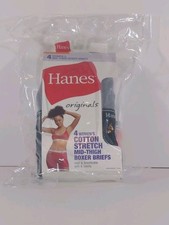 Hanes4womens Cotton Stretch Mid Thigh Boxer Briefs Size 8/XL