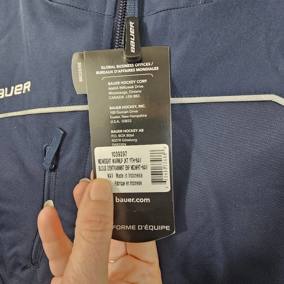 Chaqueta de hockey Bauer Team juvenil talla grande nueva con etiquetas Foto 3 de 4
