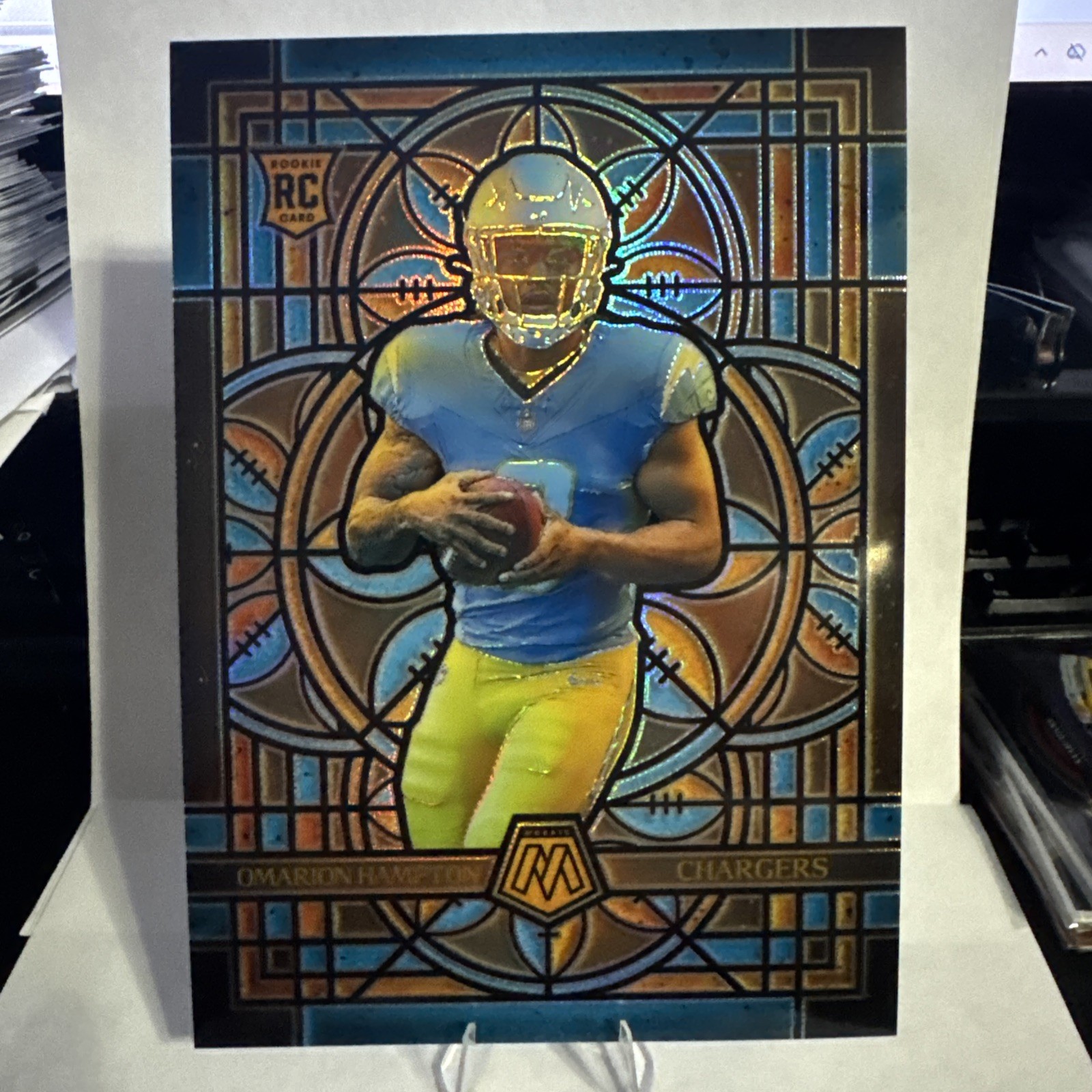 Omarion Hampton Panini Mosaic Stained Glass #15 Base