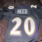 Reebok Baltimore Ravens Ed Reed #20 NFL Football Jersey Black Purple Gold — photo 2