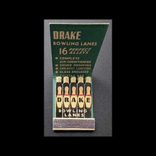 Feature Matchbook Full Book Drake Bowling Lanes Chicago, IL
