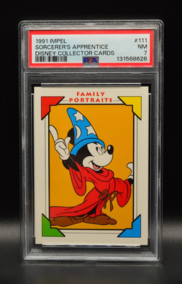 1991 Impel Disney Collector Cards Sorcerer's Apprentice Mickey Mouse #111 PSA 7