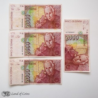 SPAIN: 4 x 2 000 Spanish Peseta Banknotes.