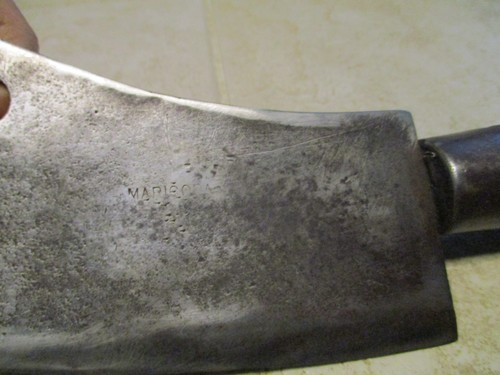 1900s Antique 6" Blade ** MARICOPA *** Carbon Cleaver Knife USA - Picture 9 of 11