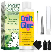 Precision Craft Glue   Quick Dry Bottle with Fine Tip   Dries Clear Craft Glu...