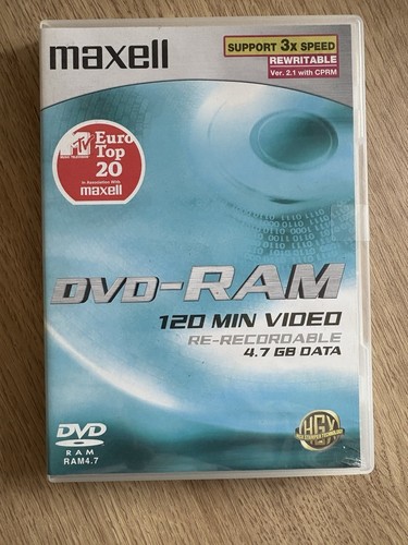 5 x Maxell DVD RAM 4.7gb 120 Minute DVD-RAM Recordable New & Sealed - Photo 2/3