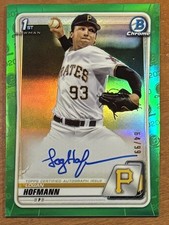 2020 Bowman Chrome Draft Logan Hofmann Auto Autograph Green Refractor #/99