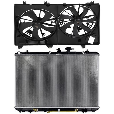 Radiator and Radiator Condenser Fan Kit For 2008 09 10-2013 Toyota Highlander