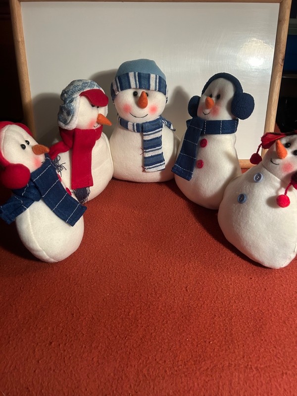 Vintage 1950's Spun Cotton & Cardboard 4" Snowman Figurine - Japan