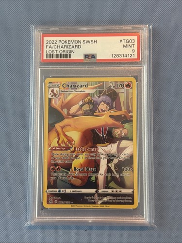 Charizard TG03/TG30 Swsh11: Lost Origin Trainer Gallery Holo PSA 9