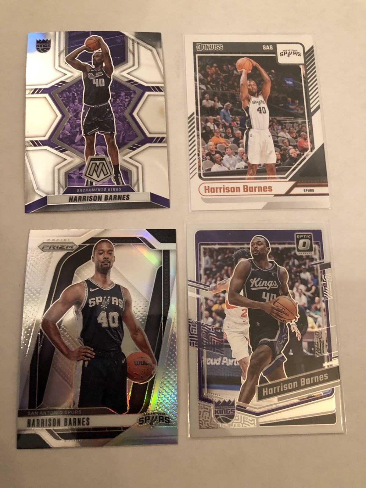 Lot of 4 Harrison Barnes Basketball NBA Cards Sacramento Kings Spurs San Antonio
