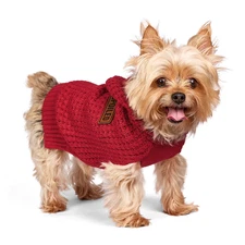 Vibrant Life Red Waffle Knit Holiday Sweater for Cats & Dogs, XS