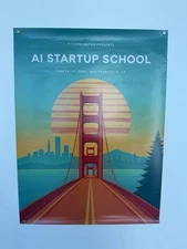 Y-Combinator AI Startup School Poster & Sticker (Original Packaging)