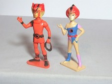 2 figuras de colección 1985 ThunderCats 4" Wilykit y Wilykat