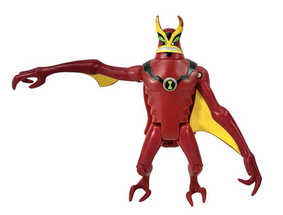 Ben 10 Jet Ray Nickelodeon Bandai 2008 Red and Yellow Action Figure