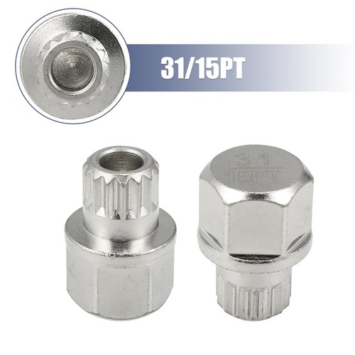 31/15PT Hollow Voiture Antivol Verrouillage Écrou Vis Enlèvement Clé pour BMW - Picture 4 of 6