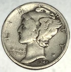 1944 -S Mercury Dime 10c 90% Silver US Coin Circulated - 1898