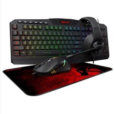 Redragon S101-3 Wired RGB Backlit Gaming Keyboard  Mouse Essentials 4 in 1 Set