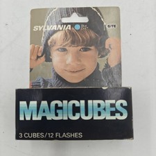 Vintage Sylvania Magic Cubes Blue Dot MAGICUBES 3 Cubes 12 Flashes USA NOS NEW