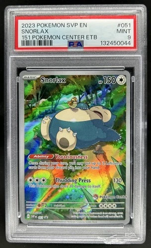 2023-25 Pokemon Center SV Black Star Promos Snorlax VAR #051b PSA 9