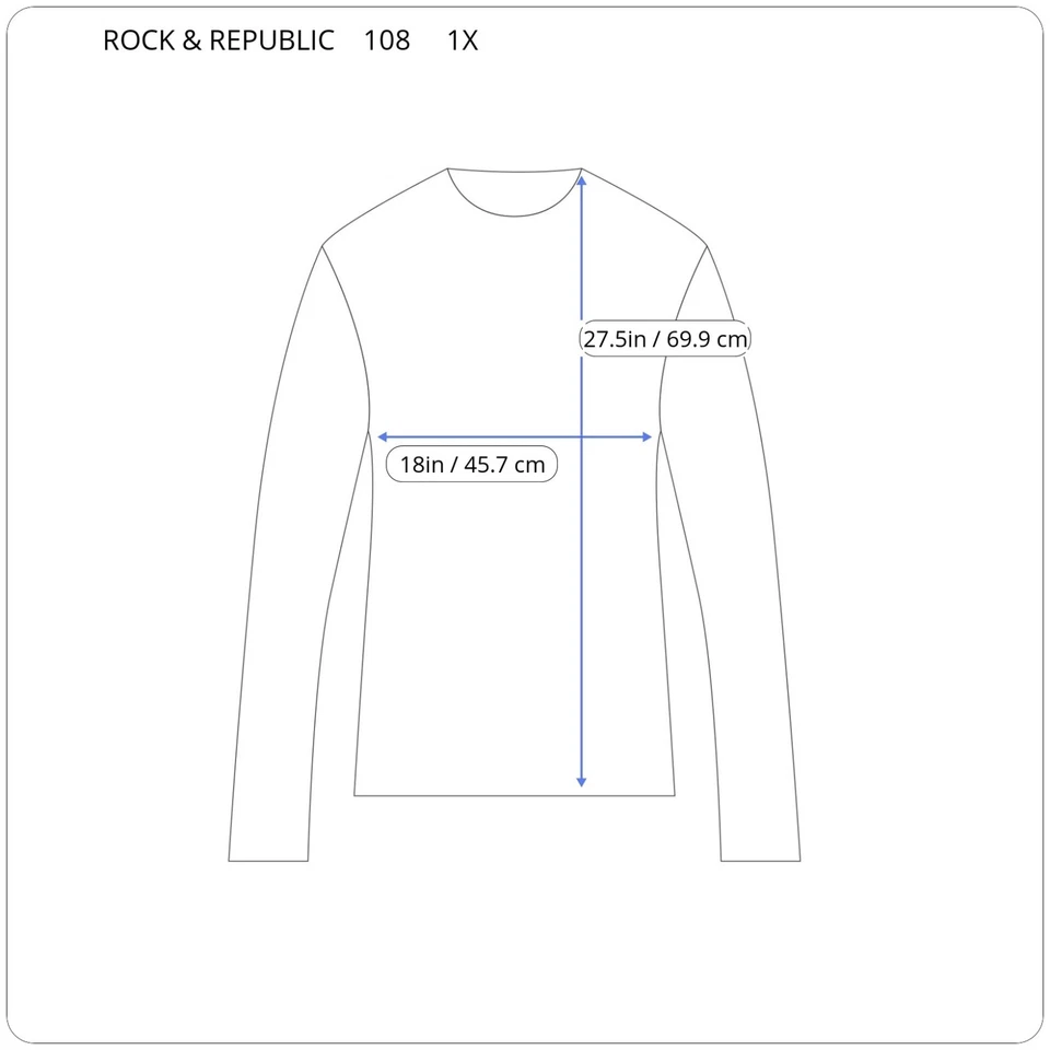 Rock Republic Womens Top 1X Plus Black Gray Stripe Mesh Sheer Lightweight Casual - Image 2 of 4