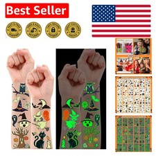 250 Style Glow Halloween Temporary Tattoo Stickers - Perfect for Party Favors