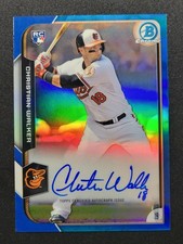 2015 BOWMAN CHROME CHRISTIAN WALKER ROOKIE BLUE REFRACTOR /150 AUTO AUTOGRAPH