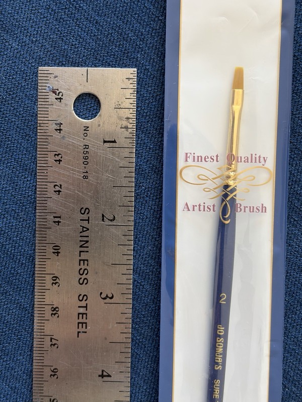 Jo Sonja's Paint Brush Sure Touch Comma Stroke Synthetic Flat Size 2 series 1370