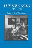 Carol Macclintock | The Solo Song | Taschenbuch | Englisch (1980) | 1580-1730