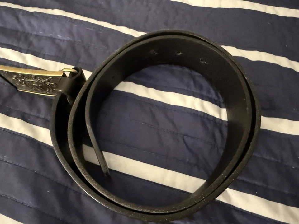 Cinturón de cuero para hombre Armani Exchnage, negro, talla 32 Foto 4 de 4